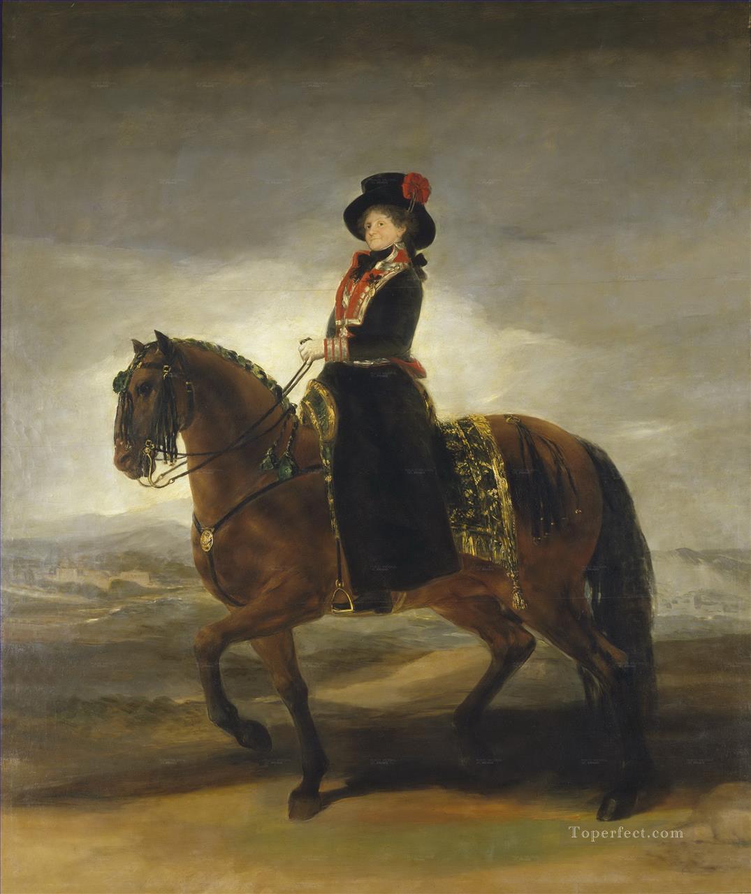 Retrato ecuestre de María Luisa de Parma Francisco de Goya Pintura al óleo